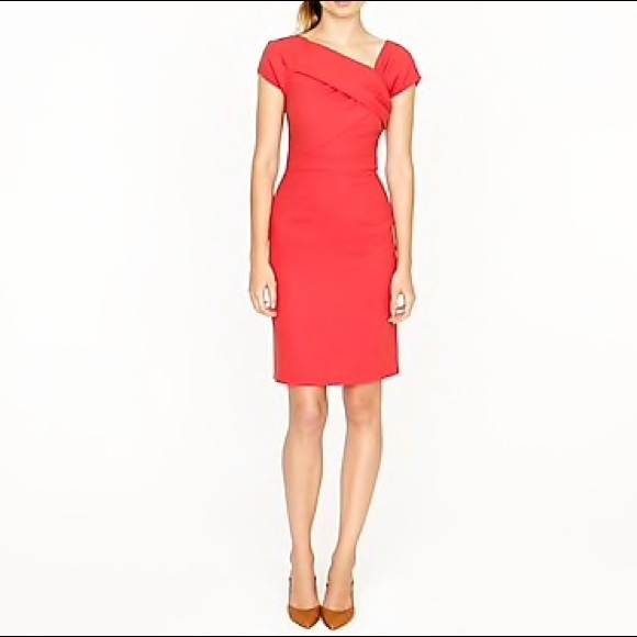 J. Crew Dresses & Skirts - Bright Pink J Crew Sheath Origami Dress